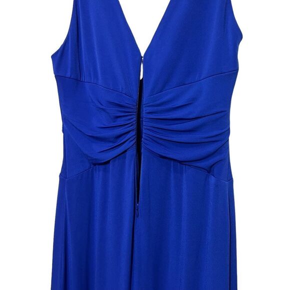 JS Boutique Royal Blue Sleeveless Maxi Dress Size 12 - Picture 5 of 7